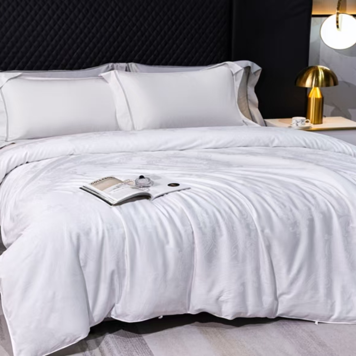 【莜兰姿家纺】保暖秋冬贡缎提花被被子加厚冬被