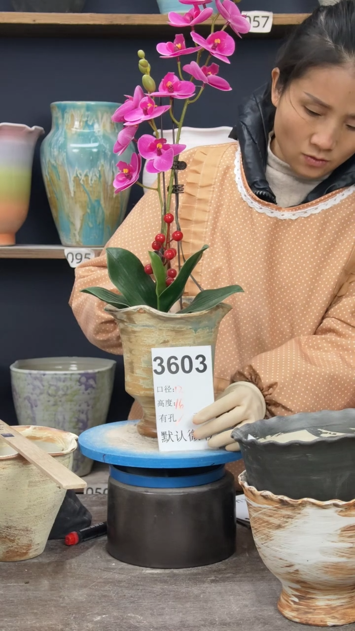 景德镇陶园花盆3603