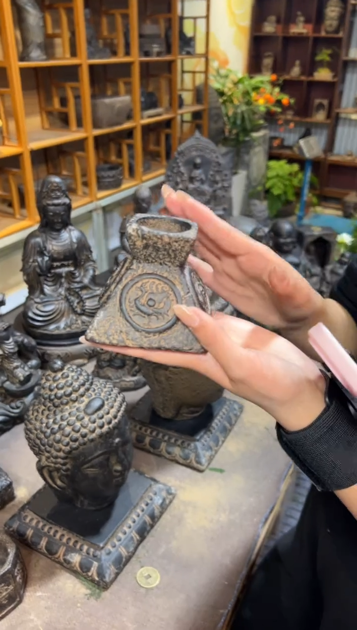 陶土【火山泥】四灵烛台