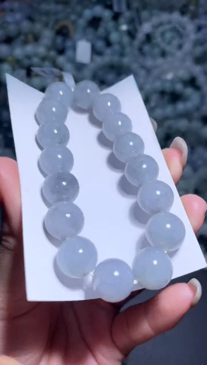 【闪购商品】定制翡翠未镶嵌天然缅甸A货翡翠手串25