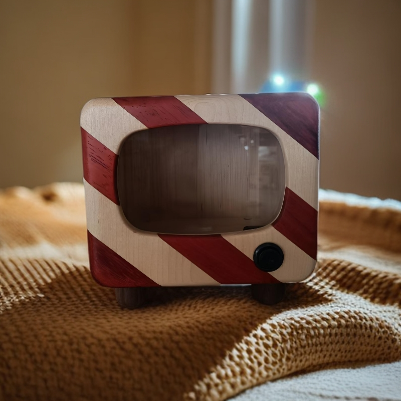 沐沐的房间条纹电视机存钱罐柜