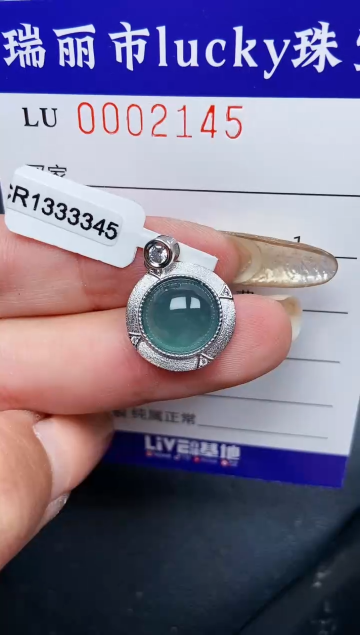 【闪购商品】翡翠颈饰银S925镶嵌2145