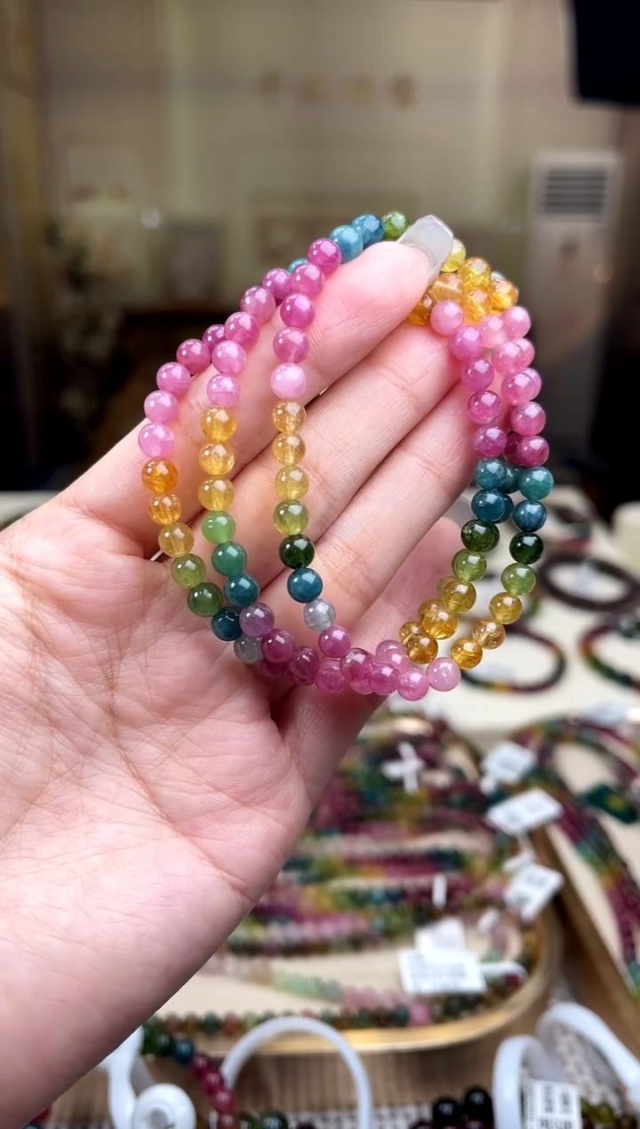 【闪购商品】碧玺/未镶嵌5mm+碧玺多圈多样性发货