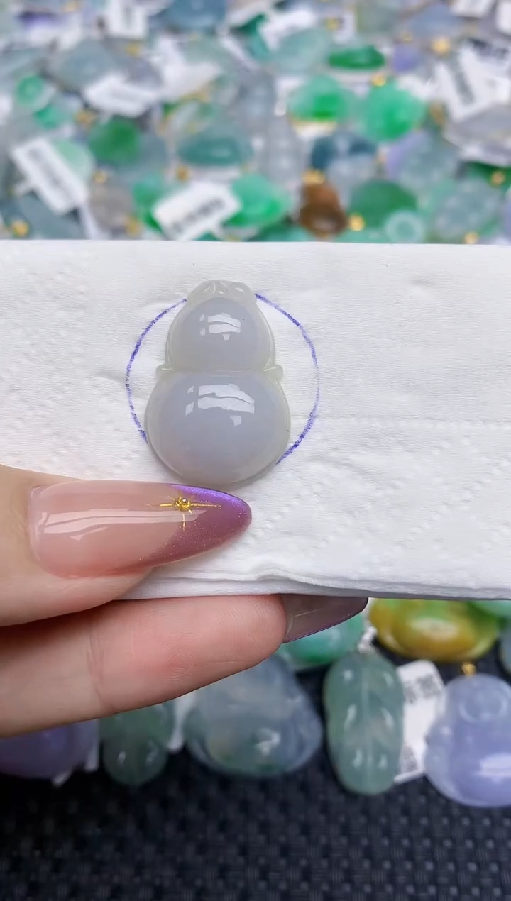 翡翠未镶嵌颈饰   天然翡翠A货  百元以上9米证书费自理