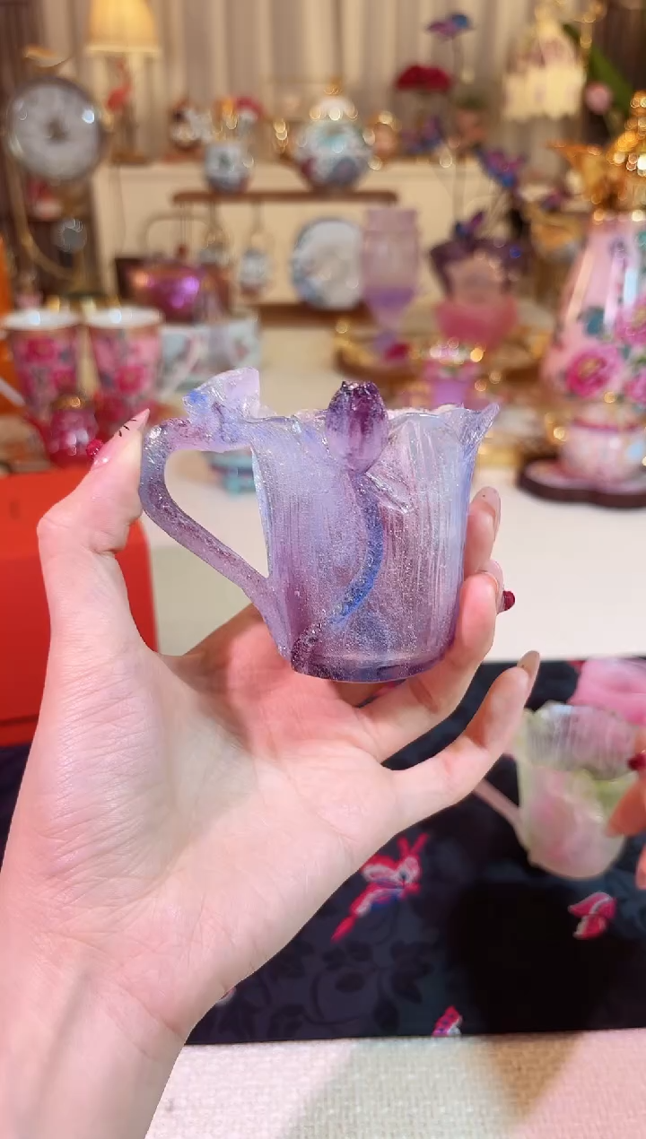 【闪购商品】瓷卡普拉-沁茗茶杯-紫色