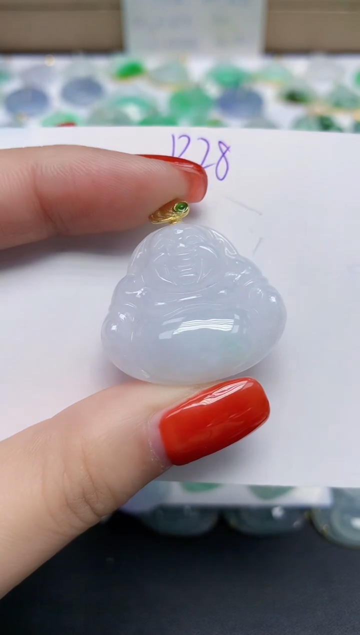 颈饰未镶嵌翡翠天然缅甸翡翠A货翡翠百元以上9元证书费自理