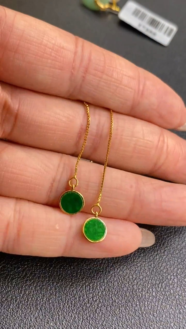 颈饰银S925镶嵌翡翠净货13486