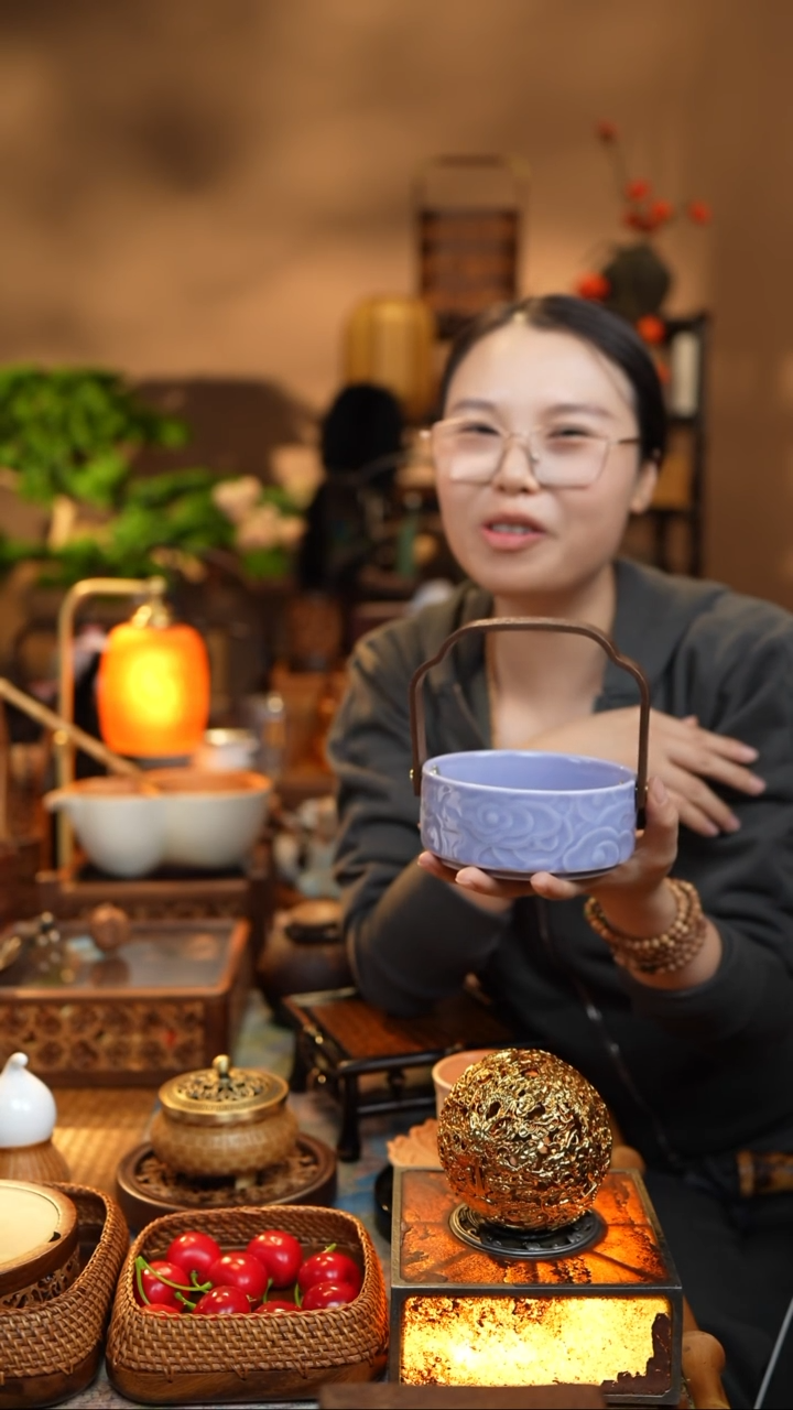 木善陶瓷小提篮收纳