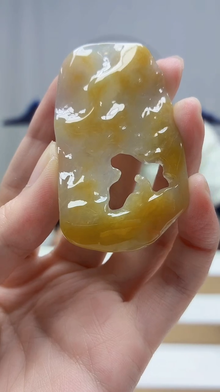 未镶嵌定制翡翠4898zm-毛货挂件悟道81