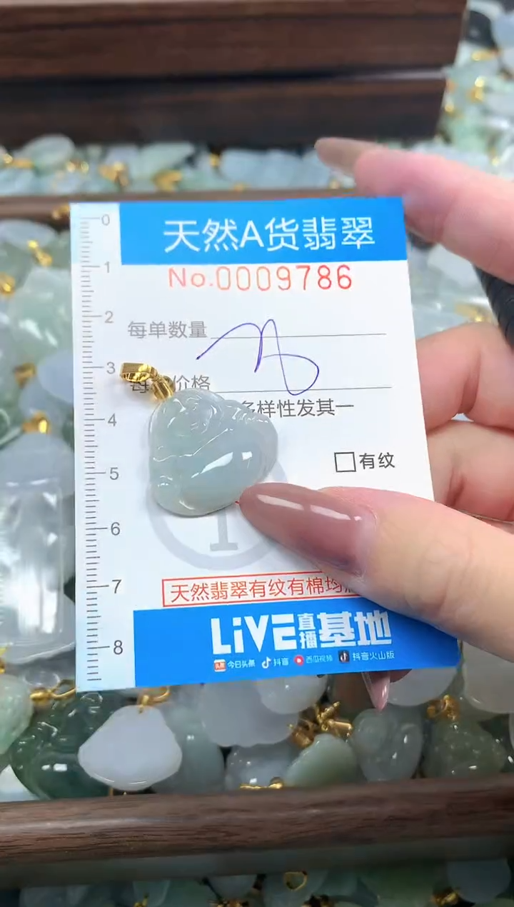 颈饰未镶嵌翡翠净货挂件-9786