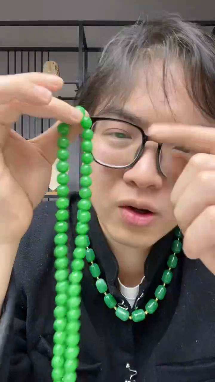 【闪购商品】翡翠颈饰合金毛衣链10mm