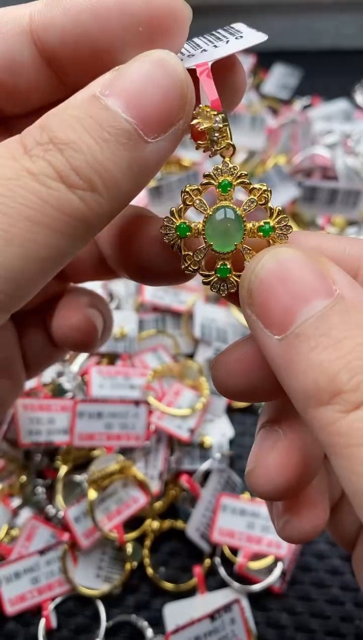 【闪购商品】翡翠戒指银S925镶嵌22222---4