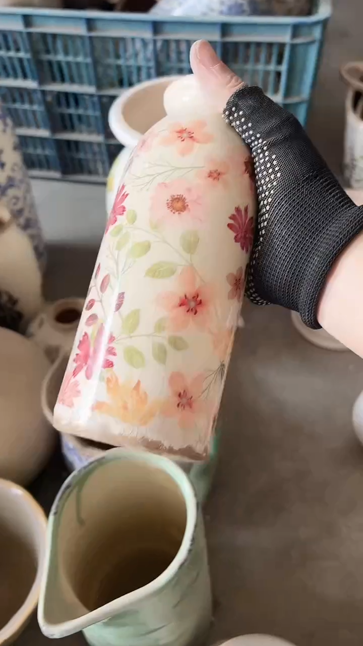 【闪购商品】陶瓷花盆高19.5cm内口4.5cm