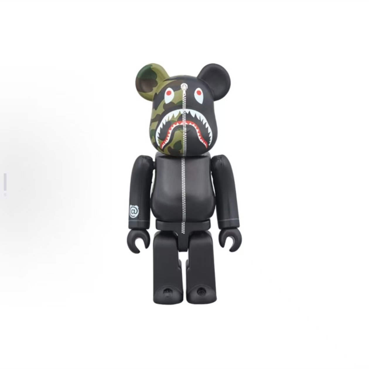 【山】bearbrick 积木熊 bape 鲨鱼二代 黑绿 400% 潮流玩具
