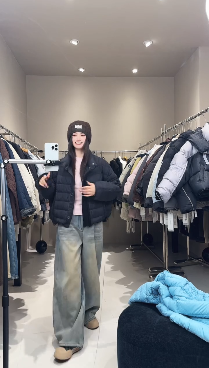 排骨款羽羽服黑色000