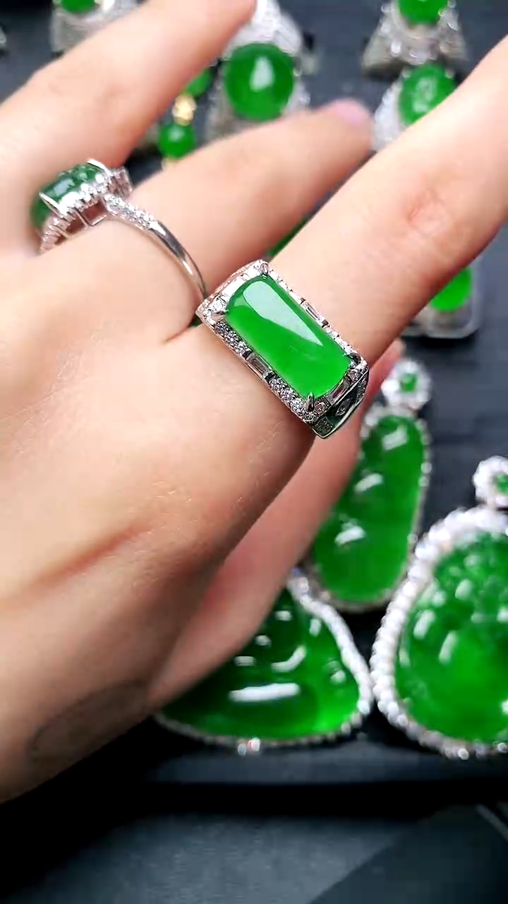 【闪购商品】翡翠戒指未镶嵌马鞍戒指