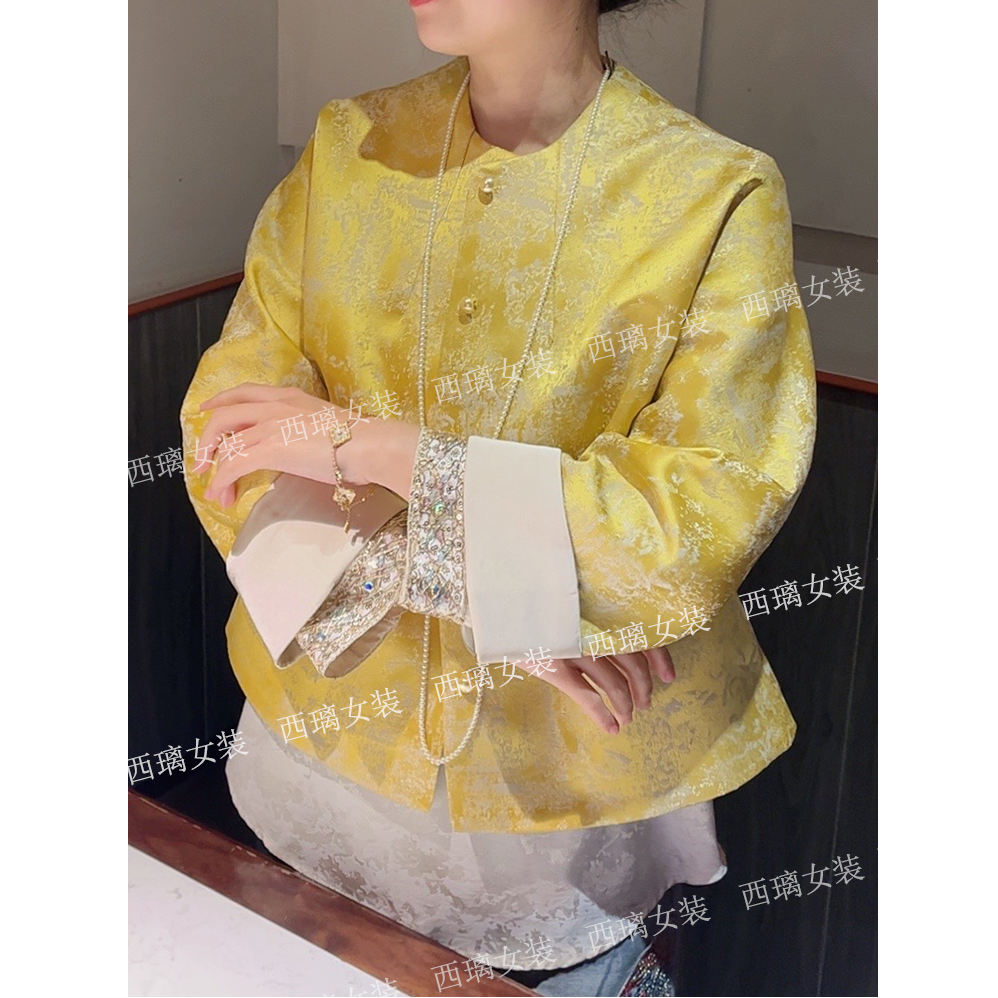 【曜金】春季外套女士新中式国风气质百搭中国风宽松短款复古