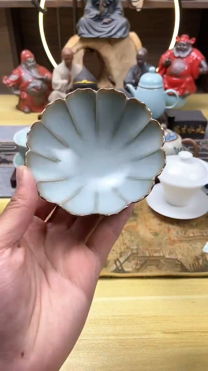 【闪购商品】其他s汝窑月白花瓣杯一个