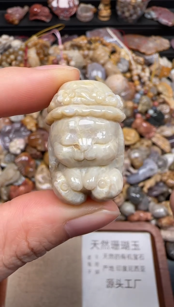 【闪购商品】硅化珊瑚（珊瑚玉）未镶嵌颈饰023
