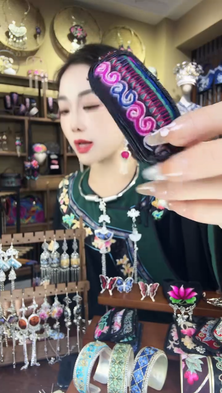 刺绣非遗刺绣民族风发夹