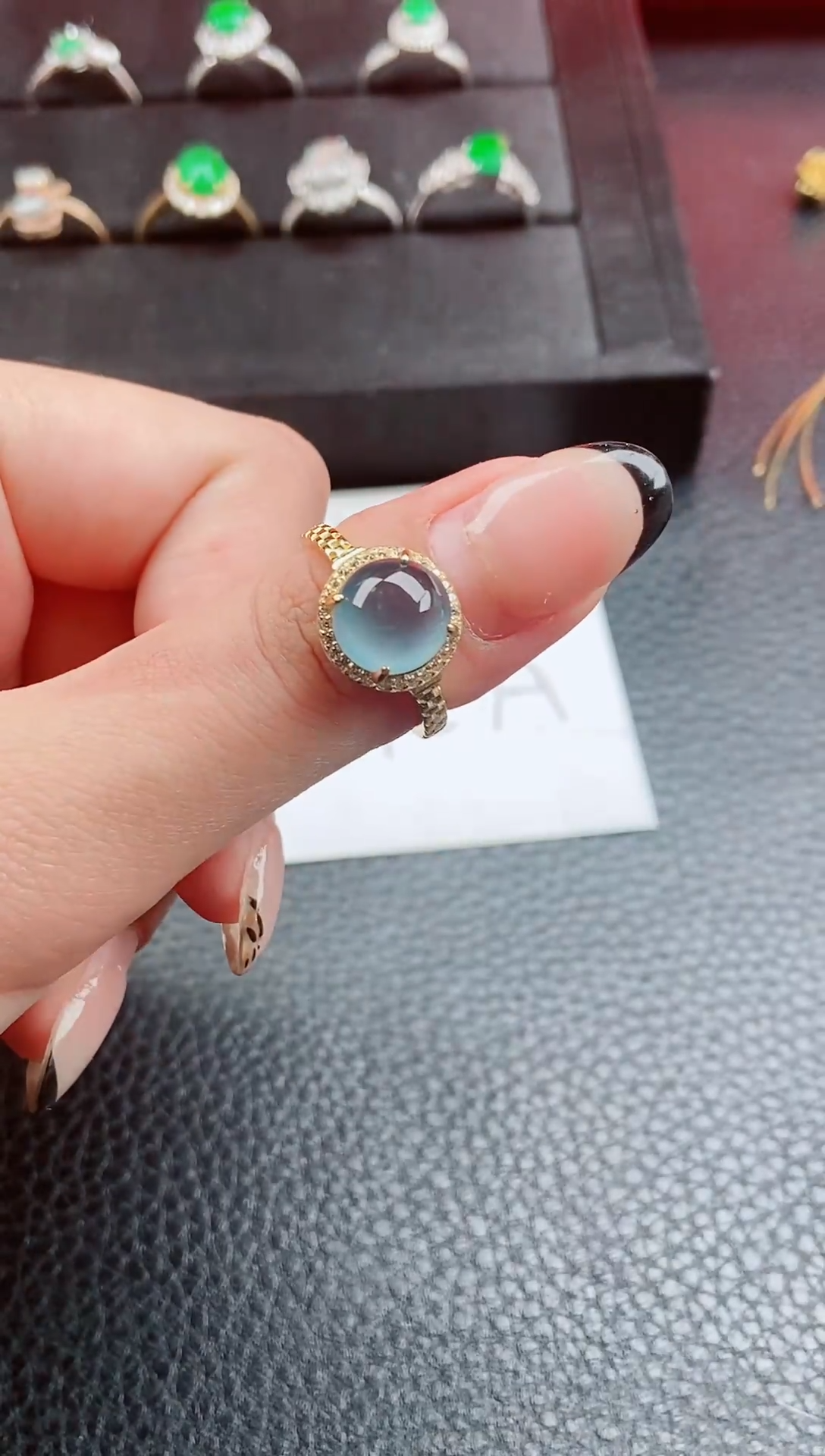 【闪购商品】翡翠戒指银S925镶嵌戒指148