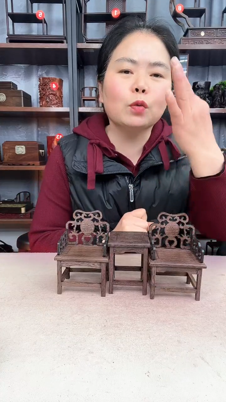 【闪购商品】乌木类端景台小李子红木工艺品