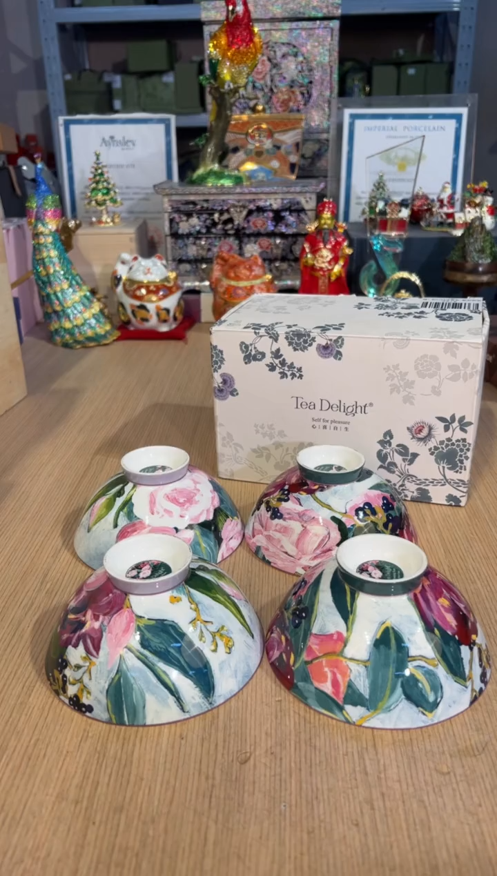 【闪购商品】杯89油画饭碗套四       