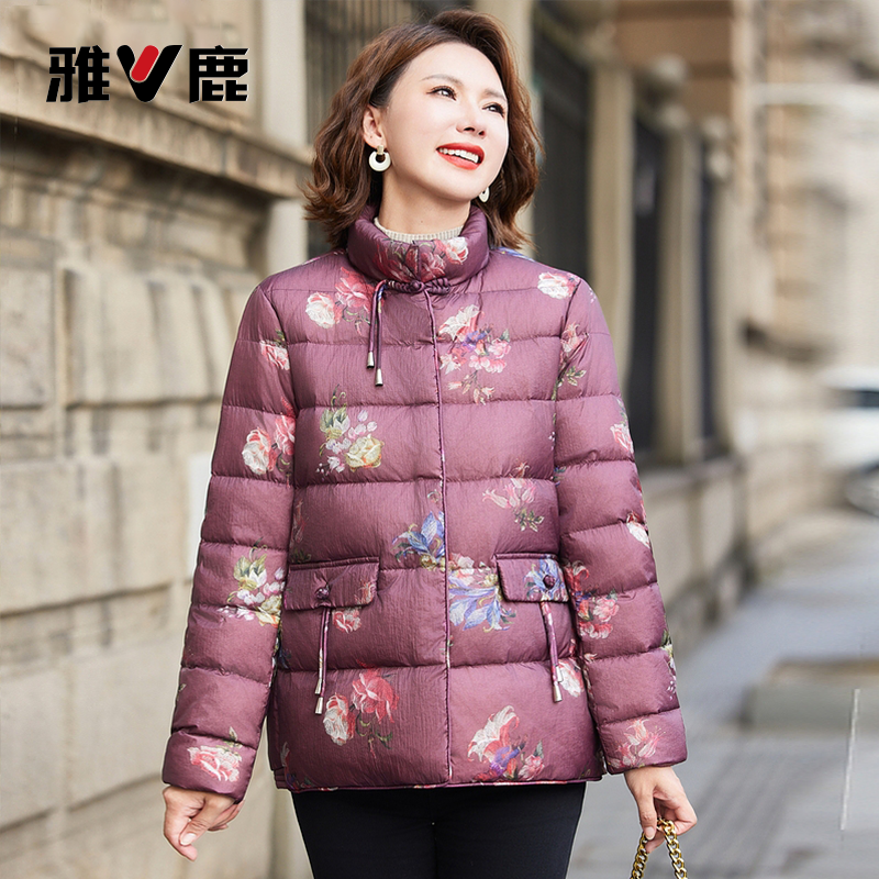 V/雅鹿羽绒服女短款冬季新款时尚休闲保暖鸭绒外套A70