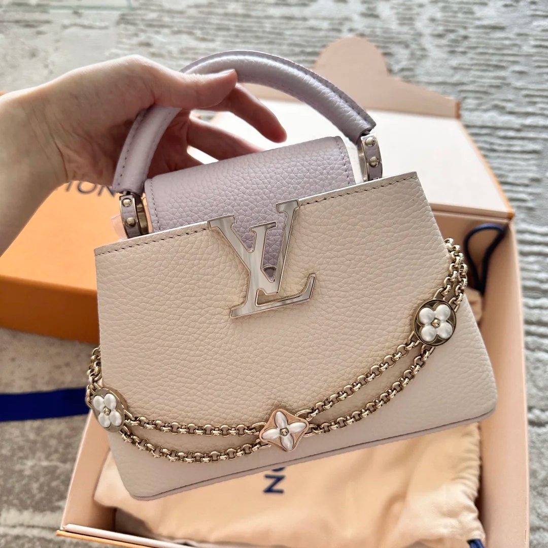 未使用 LouisVuitton/路易威登 小花JerryCapMini 拼色花卉链条包
