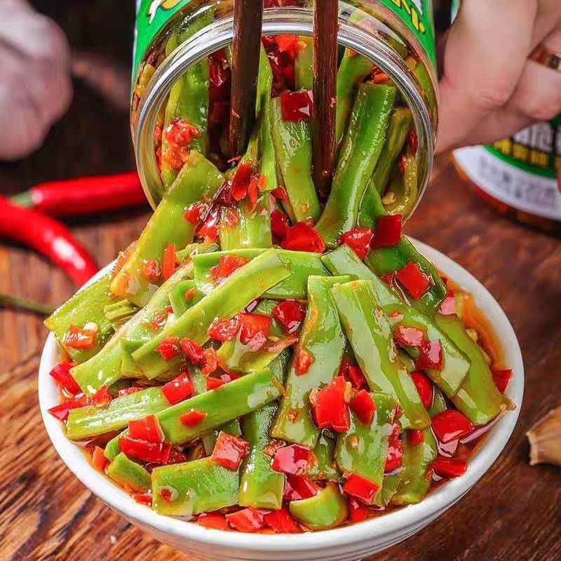 湖南特产剁椒贡菜下饭菜香辣咸菜开胃即食苔菜脆椒拌饭辣椒酱
