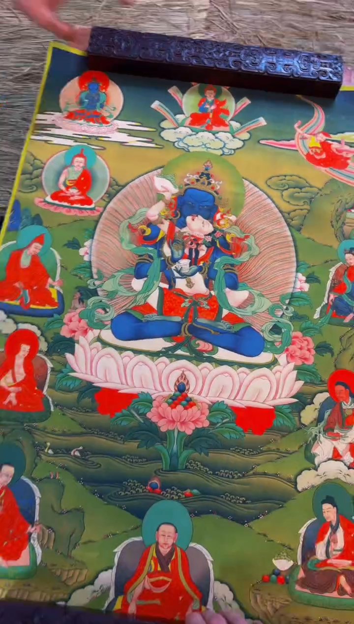 装裱画精品手绘唐卡链接--A013