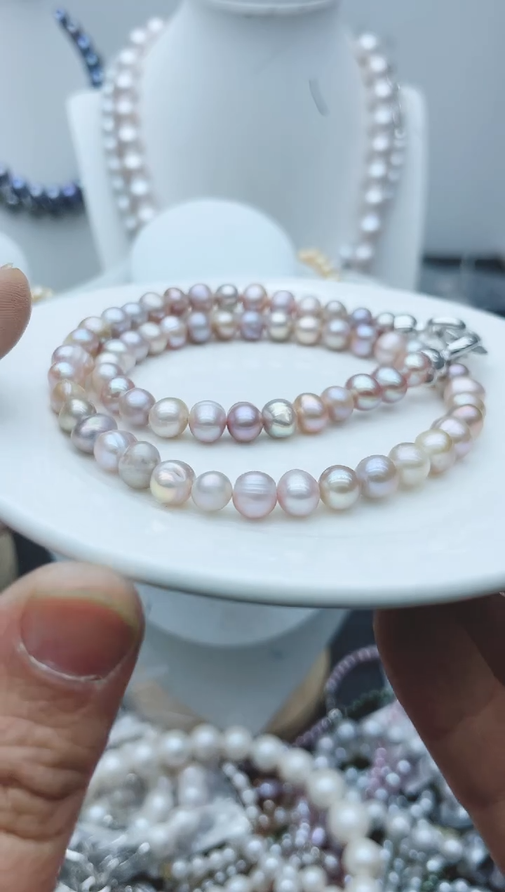 【闪购商品】淡水珍珠颈饰钛钢1