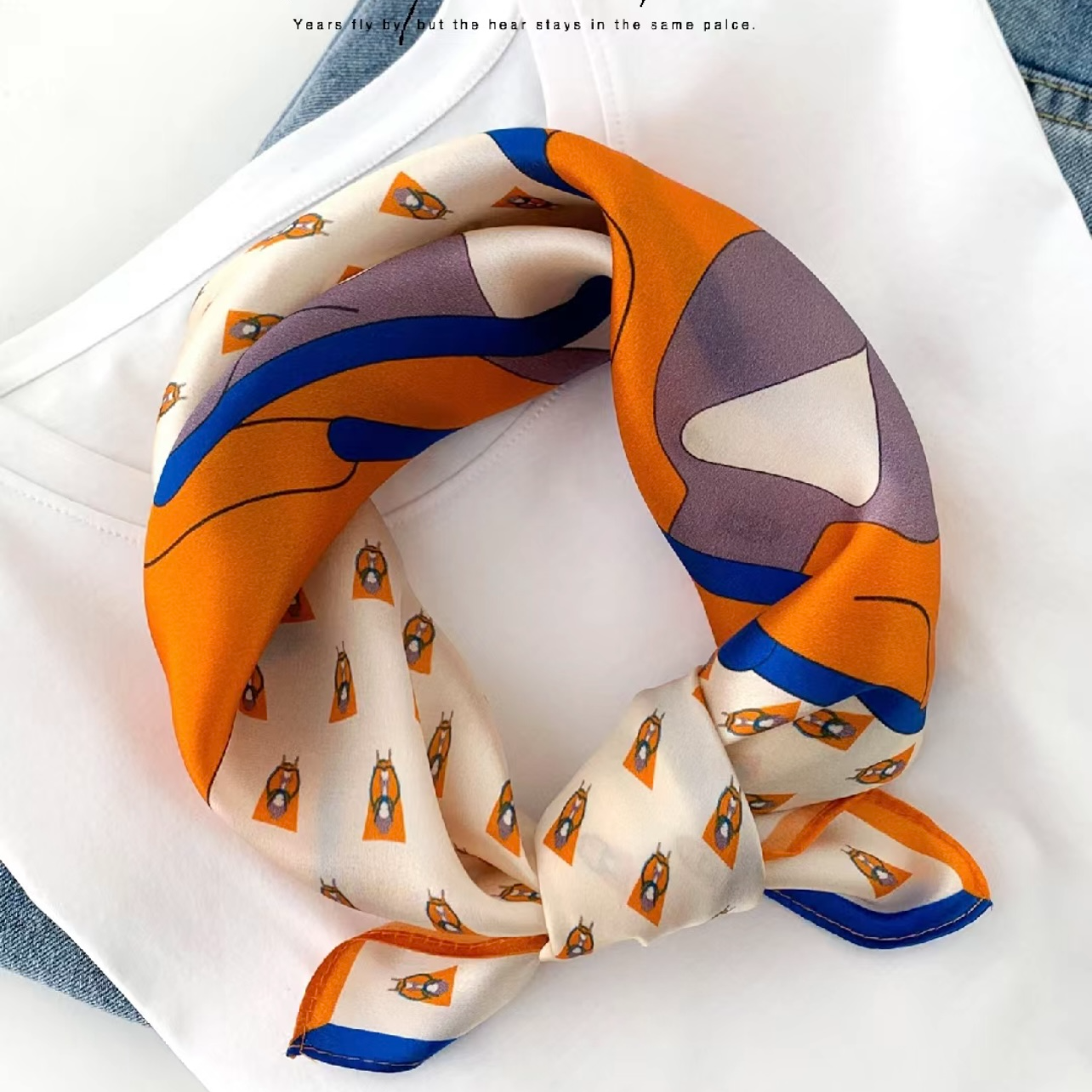 高定轻奢黑陶瓷围巾