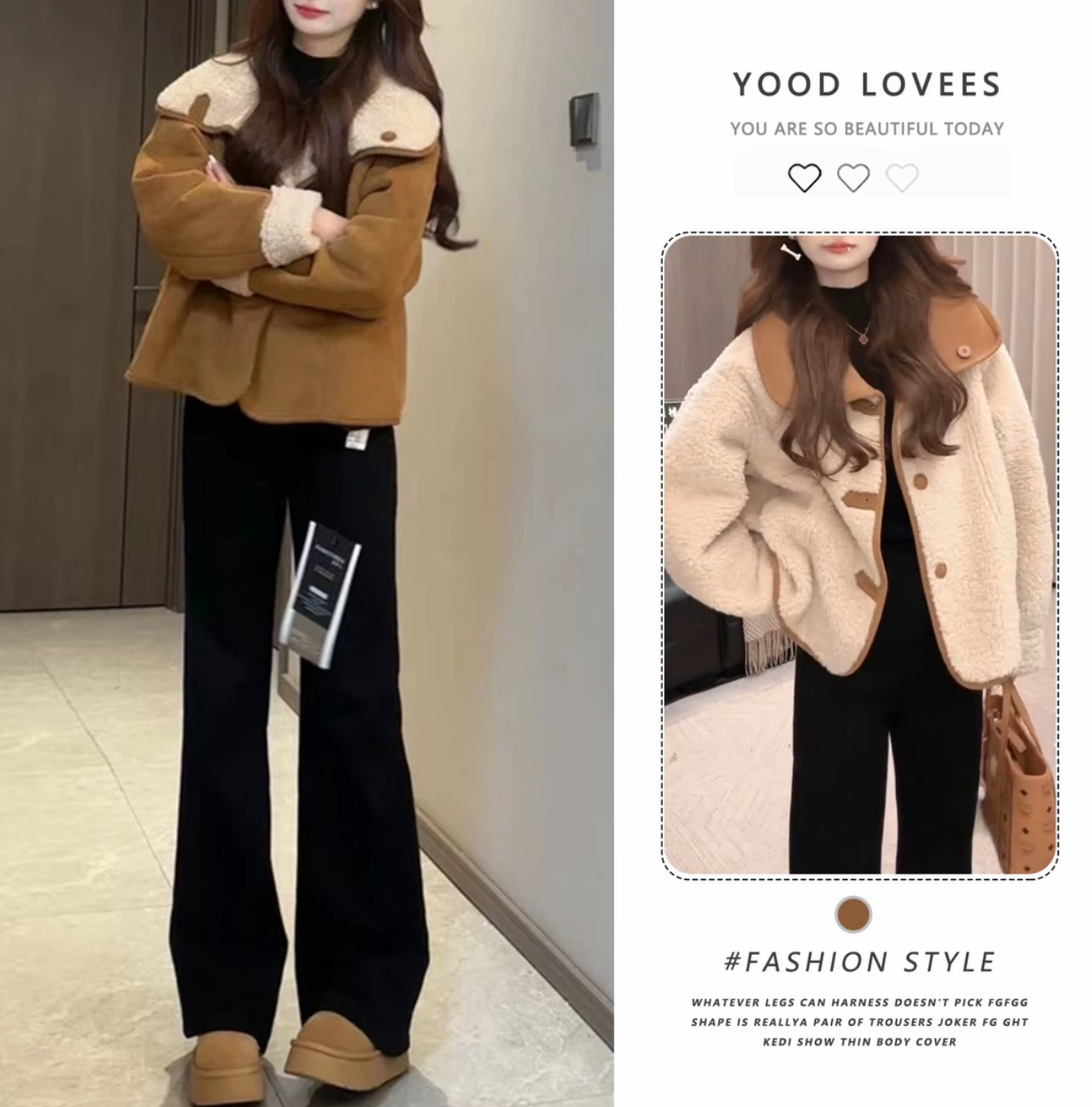 两面穿新款百搭外套冬季加绒加厚毛毛外套