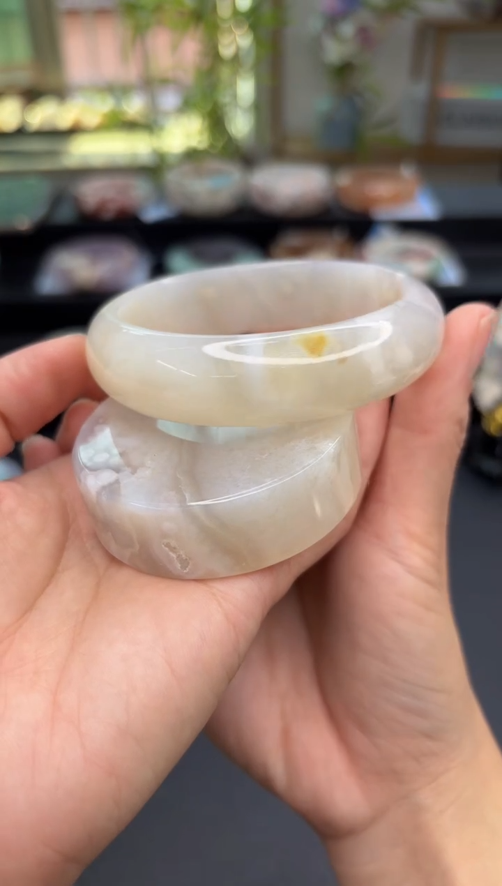 【闪购商品】石英质玉手镯未镶嵌C538(61圈赠送镯心)