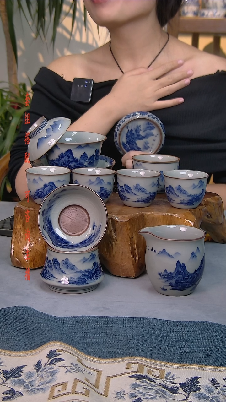 简装家用款9件套 老陶泥开片纹陶瓷茶具