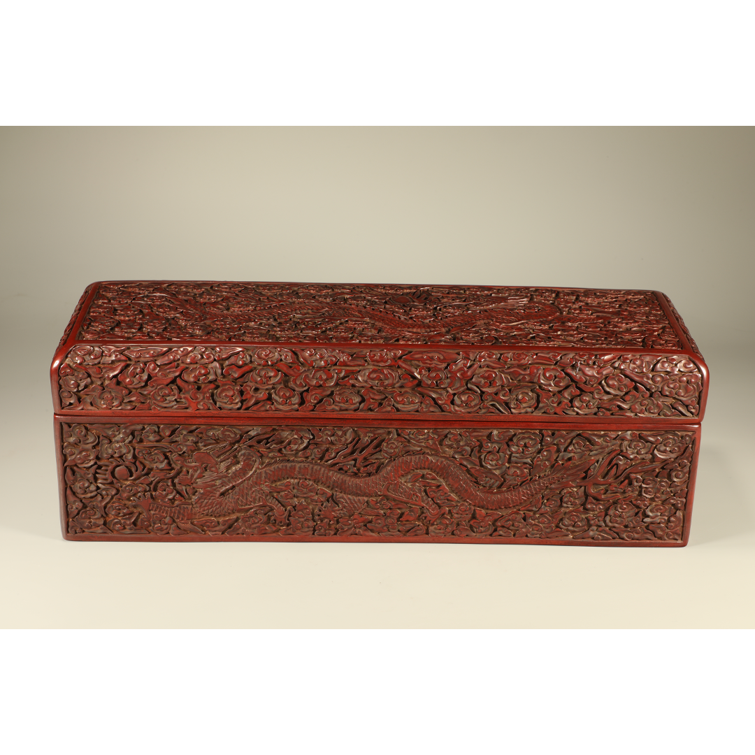 文华开物第189期拍品 7 清代 漆器云龙纹手卷盒