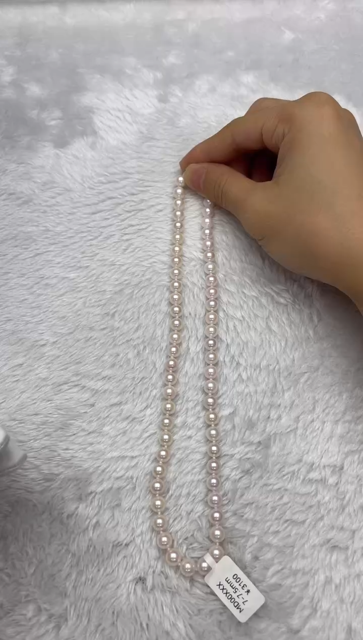 项链银S925镶嵌海水珍珠AK7-7.5mm