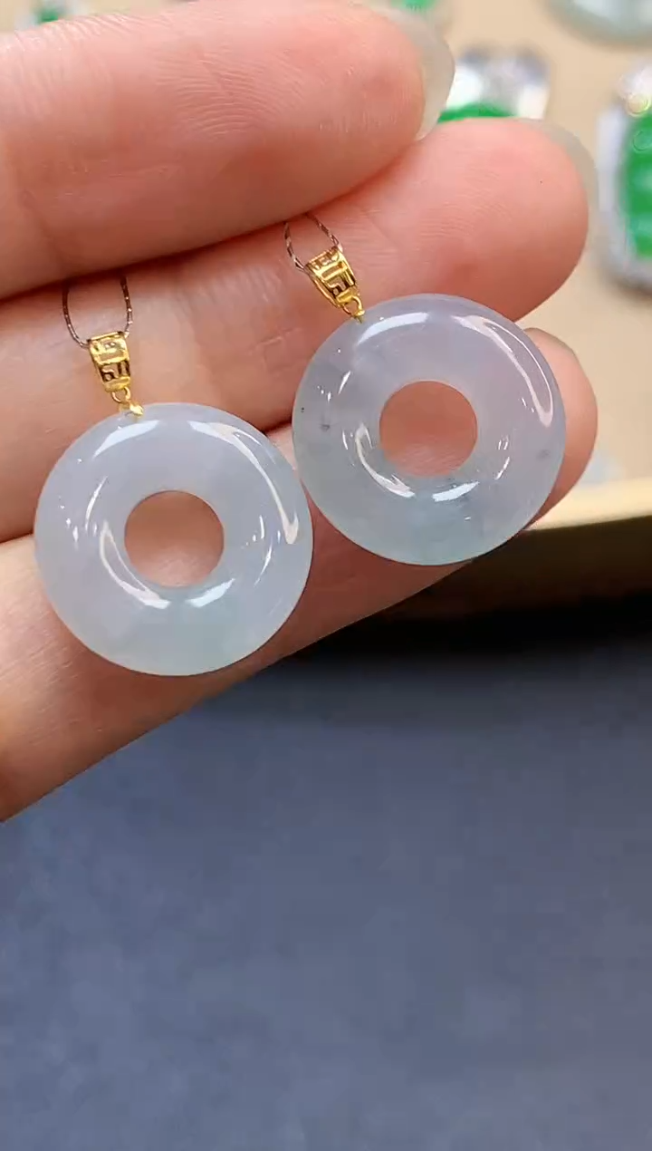 【闪购商品】翡翠吊坠(不含链)18K金镶嵌2014多样性发其一