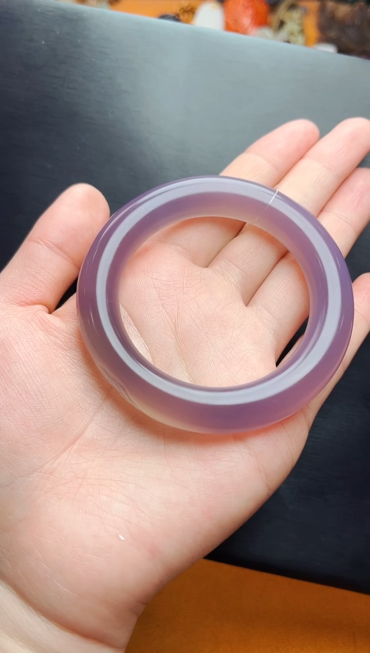 【闪购商品】玛瑙/玉髓手镯未镶嵌53圈口kk