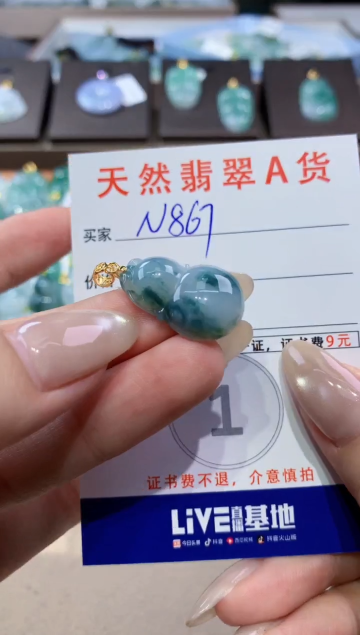 颈饰未镶嵌翡翠天然缅甸翡翠A货挂件 