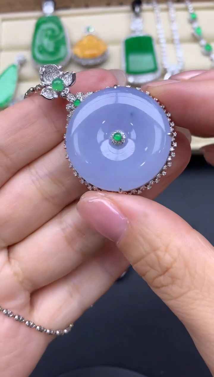 【闪购商品】翡翠吊坠(不含链)18K金镶嵌573-中国好珍宝