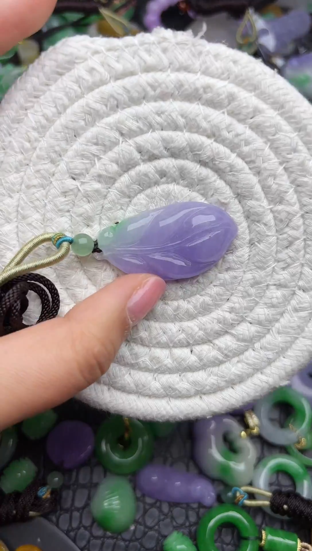 颈饰未镶嵌翡翠缅甸翡翠吊坠