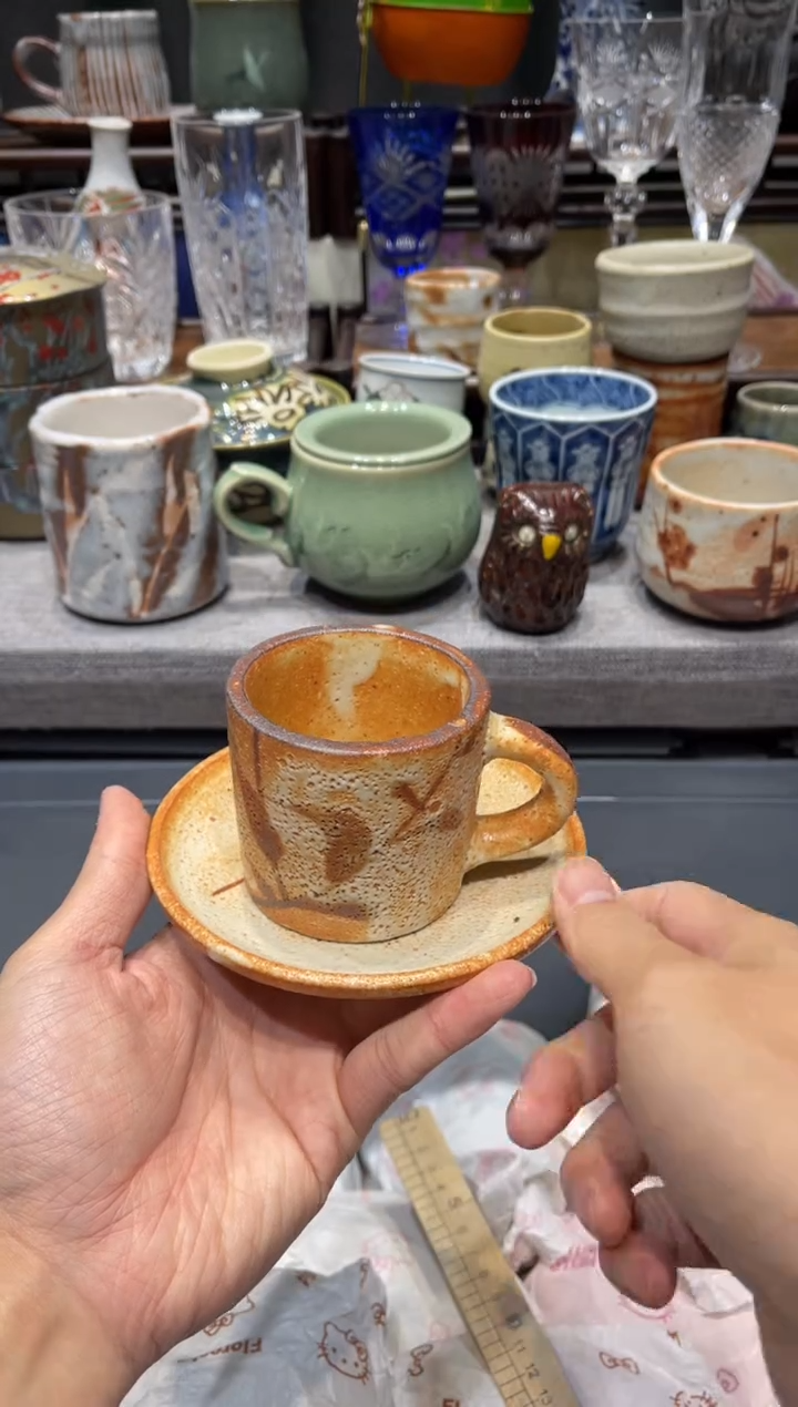 瓷片志野咖啡杯咖啡杯