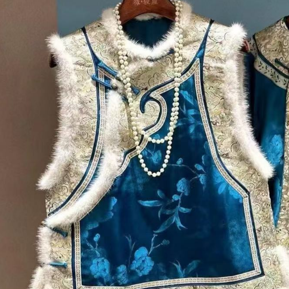 华雅｜重工款冬季水貂毛新款马甲外套2024D1055-芙姿FZ-小白