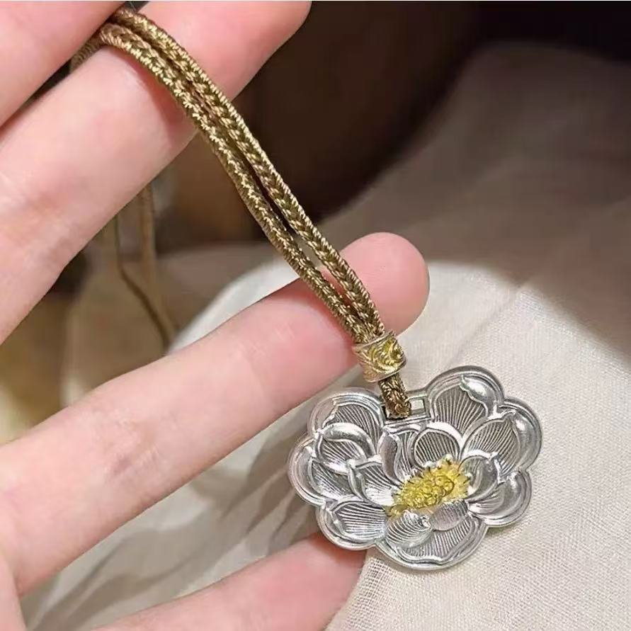 异花古法实心莲花坠子