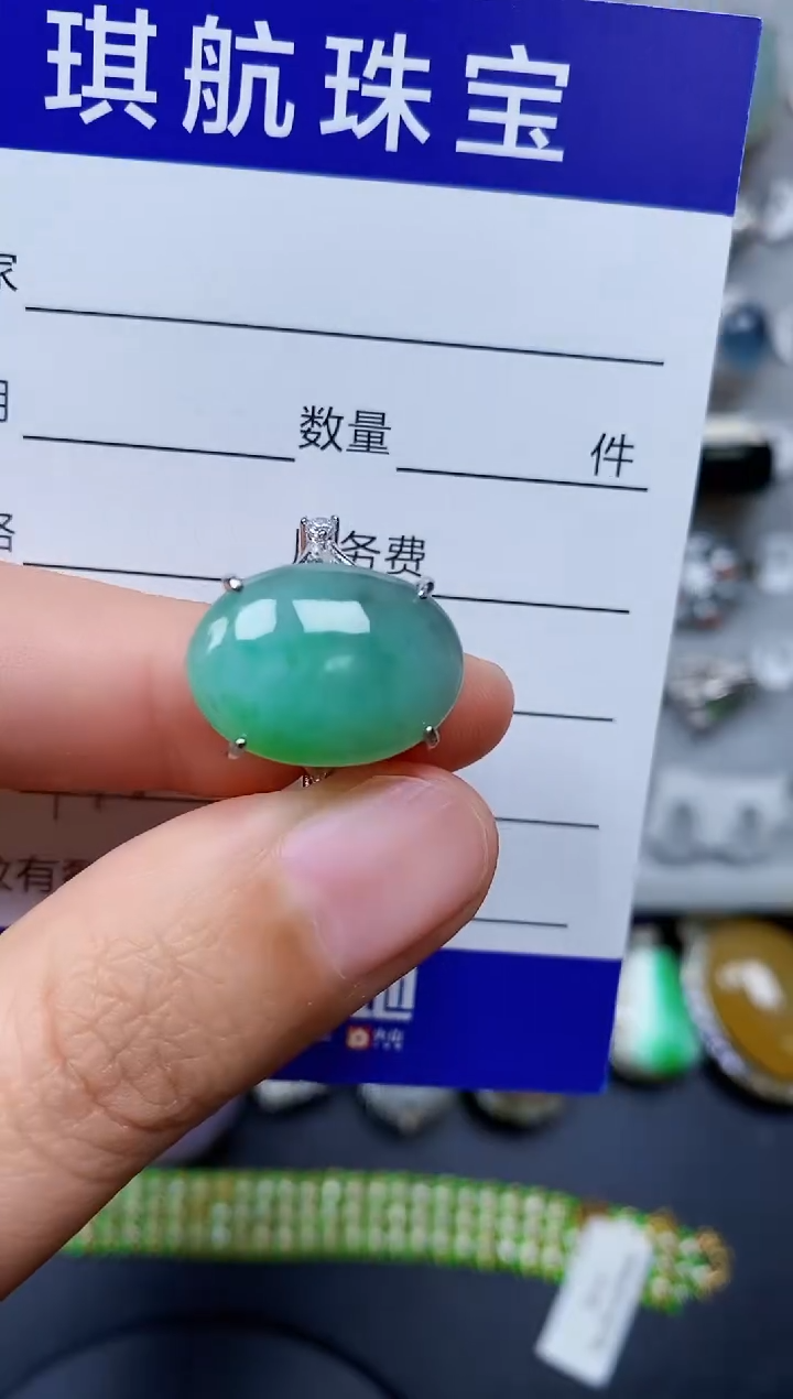 【闪购商品】翡翠戒指银S925镶嵌0176