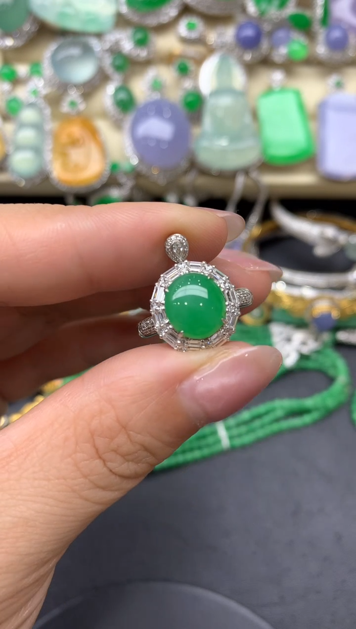 【闪购商品】翡翠戒指18K金镶嵌163中国好珍宝