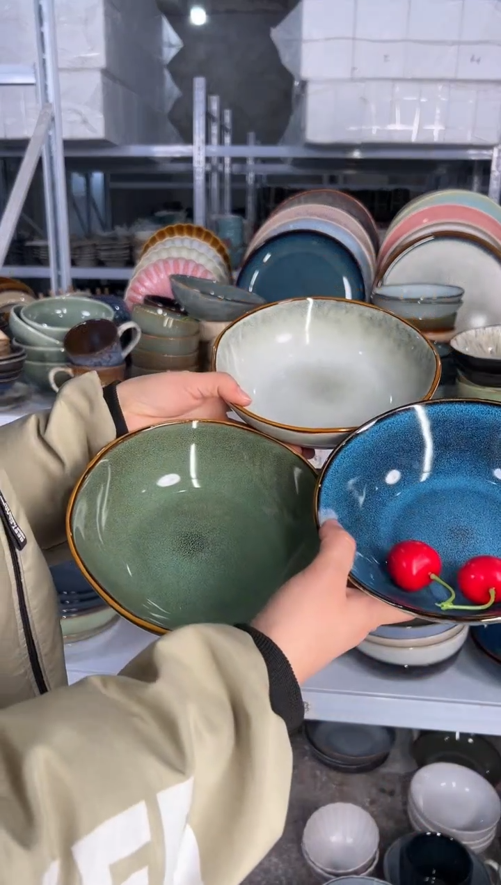 陶瓷外贸尾货瑕疵满20包邮X3 菜碗组合