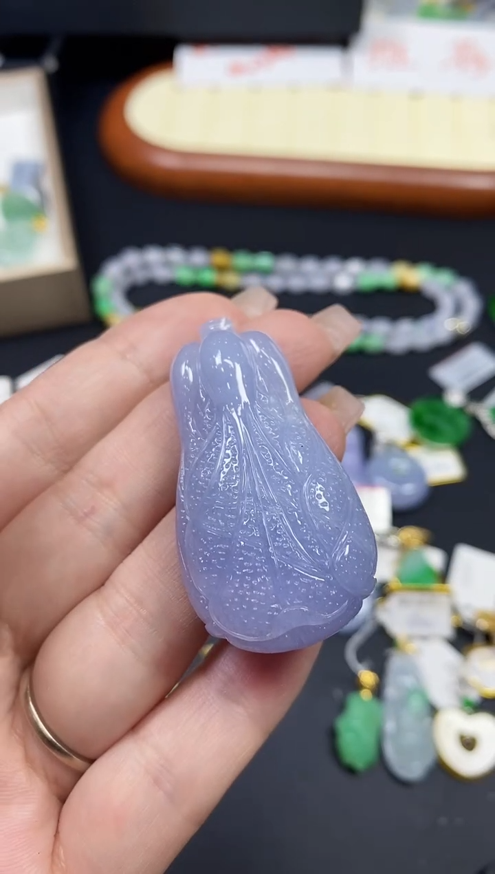 吊坠(不含链)未镶嵌翡翠白菜@@CMT